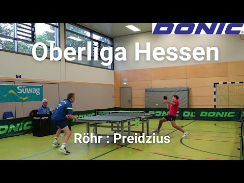 Nach 0:2, gelingt das Comeback ? | Oberliga Hessen | S. Röhr ( TTR 2134 ) vs A. Preidzius (TTR 2124)