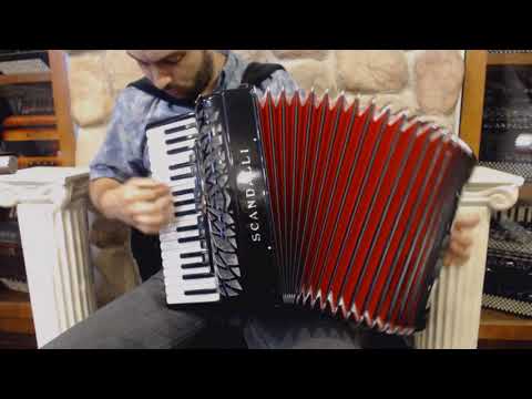 SCANAIRJRMBK - Black Scandalli Air Junior Piano Accordion LMMM 34 96 $3999
