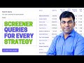 The BEST STOCK SCREENER QUERIES For Every Investment Strategy