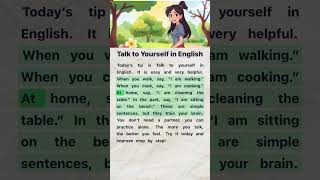 Talk to Yourself in English | English Reading and Listening Practice #englishforbeginners 