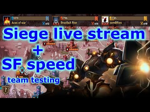 G3 SIEGE vs brazilian X rise vs Sombrios! + SF scroll summon +Sf10 speed team testing