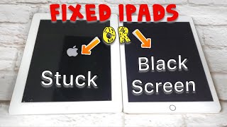 ALL iPADS: HOW TO  FIX BLACK SCREEN / STUCK APPLE LOGO / BOOT LOOP / WON