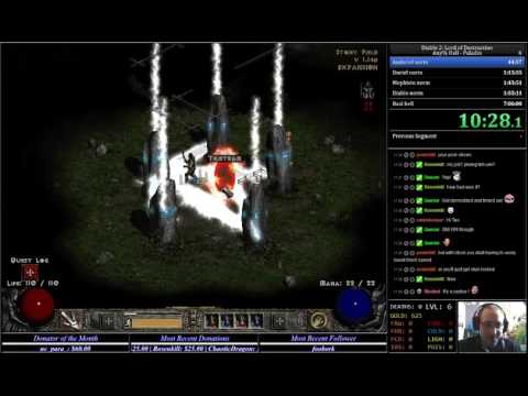 Diablo 2 LoD any% hell RTA Speedrun Paladin 6:43:46 [WR]