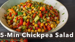 The #1 Easy Chickpea Salad Recipe! Less Than 5-Minutes 🥗