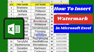 How To Insert Watermark in Microsoft Excel - 2 Easy Methods