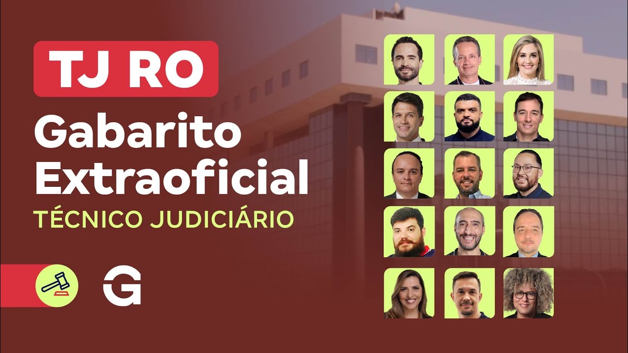 Concurso  TJ RO | Gabarito Extraoficial: Técnico Judiciário