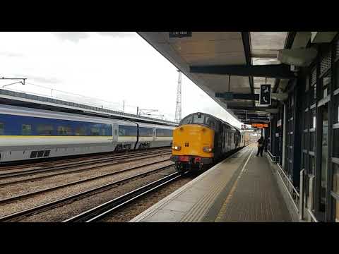 37059 & 37602 with 6M95 Dungeness to Crewe flasks pass Ashford 20th July 2017