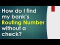 How do I find my bank's routing number without a check?