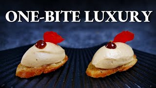 Fine Dining Canapé: Foie Gras Mousse & Port Gel