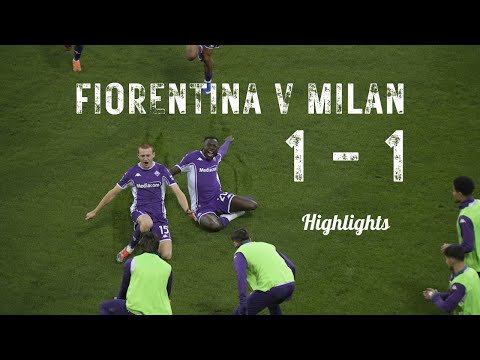 Highlights Fiorentina vs Milan 1 - 1 (Comuzzo, Nkunku)