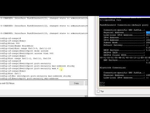 Packet Tracer 11.6.1 - Switch Security Configuration