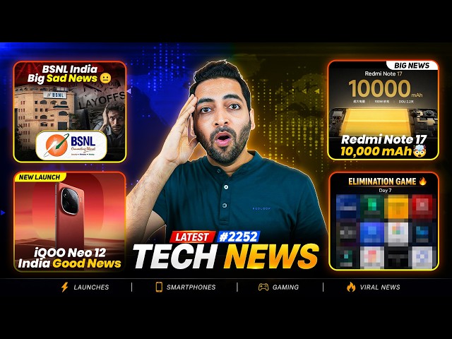 BSNL India Sad News????,Redmi Note 17 10,000 mAh????,Price Hike India?,0.7nm Chipset????,iQOO Neo 12