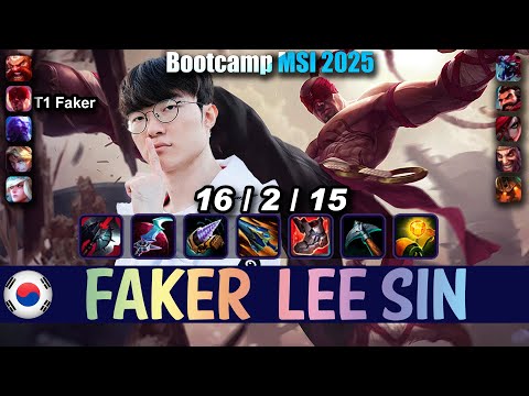 T1 Faker LEE SIN vs GRAVES Jungle - Patch 25.13 NA Ranked | Bootcamp MSI 2025 | lolrec