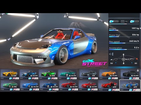 CarX Street All Cars - Full Car List (Class 1,2,3 & Premium)