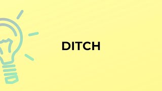 What is the meaning of the word DITCH