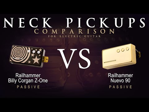 Railhammer BILLY CORGAN Z-ONE vs NUEVO 90 - Neck Guitar Pickup Comparison Tone Demo
