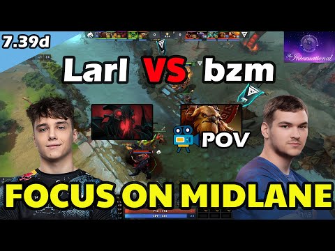 bzm Earthshaker VS Larl Shadow Fiend | Focus on Midlane | 7.39d