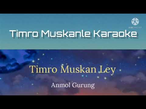 Timro muskan le - karaoke Track with lyrics