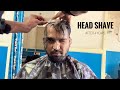 Clean Head Shave With Straight Razor In Indian Salon Barber Nitin ASMR