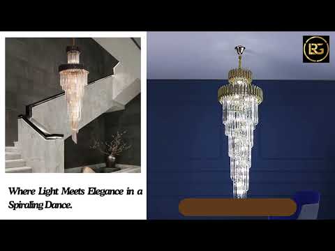 Velvet Spiral Staircase Chandelier | RadiantGlow Lighting |