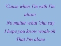 Kelly Clarkson Alone Lyrics
