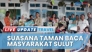 Suasana Taman Baca Masyarakat Sulawesi Utara, Terima Donasi Buku dalam Rangka HUT ke-27 Smart FM