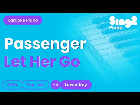 Passenger - Let Her Go (Lower Key) Piano Karaoke