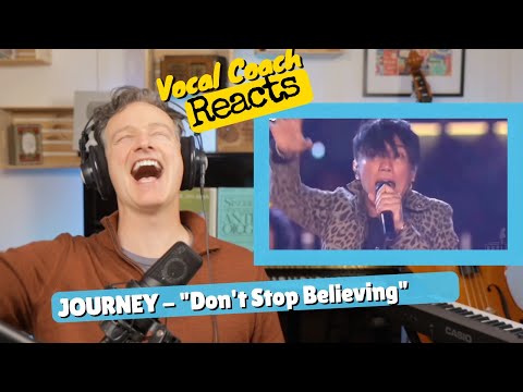 Vocal Coach REACTS   ARNEL PINEDA "Don't Stop Believing" JOURNEY LIVE