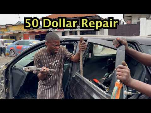 50$ car repair after accident in Africa 😱💵