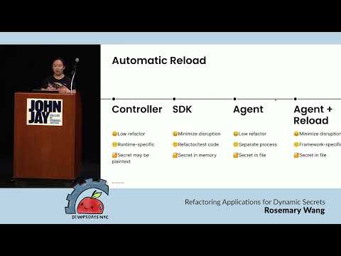 devopsdaysNYC 2023 - Rosemary Wang - Refactoring Applications for Dynamic Secrets