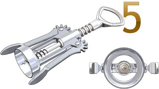 5-Project 53| Winged Bottle Corkscrew |SolidWorks Tutorial: assembly (rack & pinion), process list
