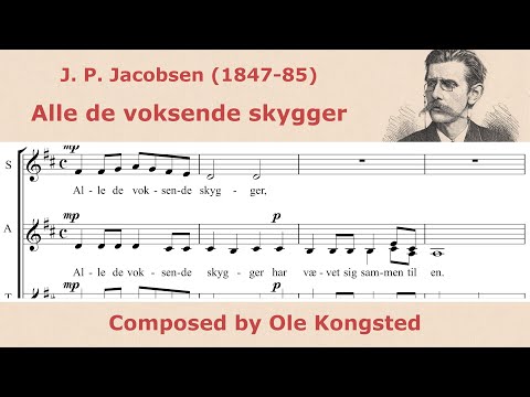 Ole Kongsted - Stemning (Alle de voksende skygger) - for SSAATTBB choir (digital piano)
