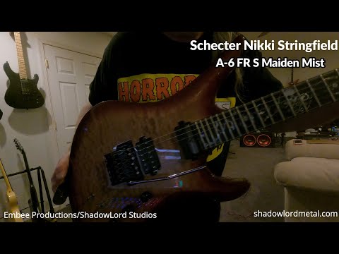Schecter Nikki Stringfield Signature A-6 FR-S Maiden Mist demo.