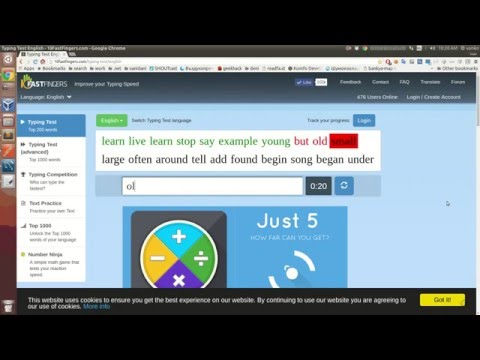10fastfingers 100 WPM Dvorak