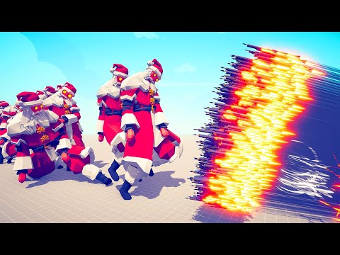 GIANT SANTA CLAUS ARMY vs 5x EVERY GODS - Totally Accurate Battle Simulator 2023