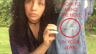 How to Mend the Rip (At The Knee) of Your Jeans with an Invisible Patch