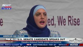 WATCH: Muslim-American Senate Candidate Deedra Abboud Holds Press Conference After Threats (FNN) video