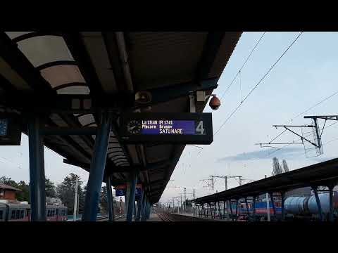 Anunț tren IR 1741 (București Nord - Satu Mare/Târgu Mureș) în stația Câmpina