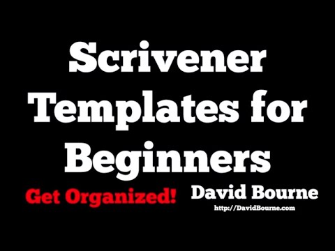 How To Setup a Scrivener Project Using Templates How To Setup a Scrivener Project Using Templates
