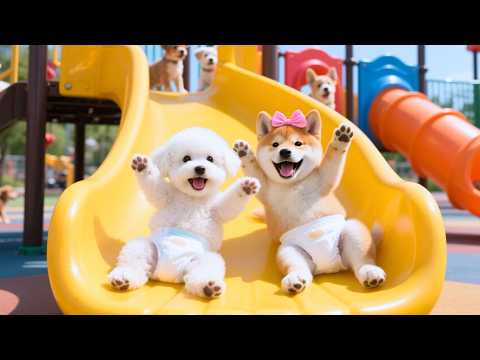 How Does Baby Puppy Go To school For The First Time? 🤔💗 Mom Dog Parenting Diary