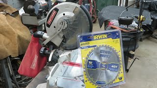 Changing the blade on a miter saw