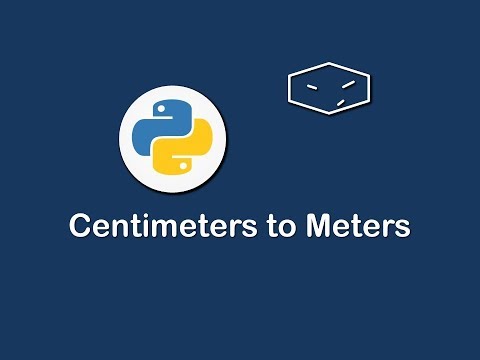 centimeters to meters in python 