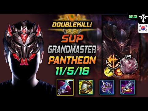 천상계 서폿 판테온 월식 정복자 - GrandMaster Pantheon Support vs Rakan - 롤 KR 12.10