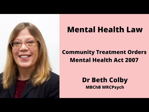MHA for Mental Health Professionals: Community Treatment Orders