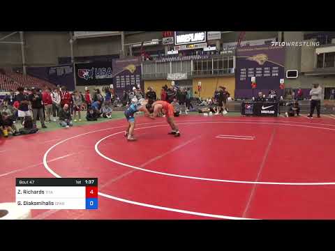 57 Kg Rr Rnd 2 - Zane Richards, Titan Mercury Wrestling Club (TMWC) Vs Gregory Diakomihalis, Spart