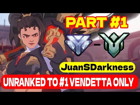 Unranked to #1 VENDETTA only Overwatch 2 Part #1 Diamond to Masters