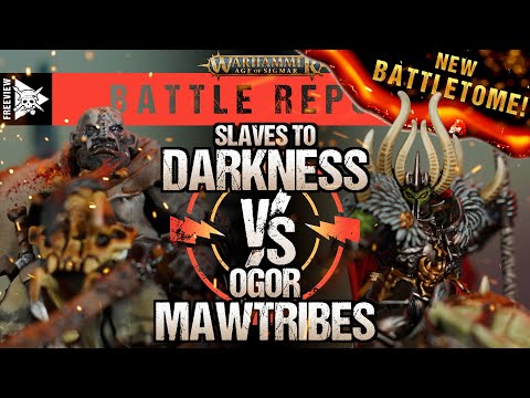 **NEW BATTLETOMES!** Slaves to Darkness vs Ogor Mawtribes | Age of Sigmar Battle Report
