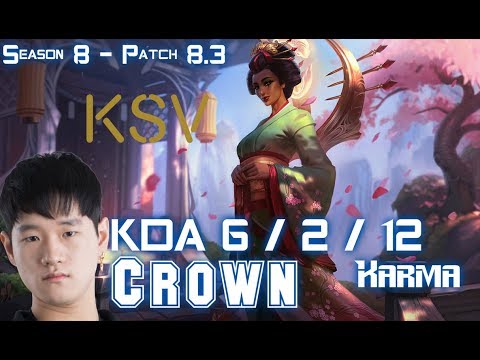KSV Crown KARMA vs RYZE Mid - Patch 8.3 KR Ranked