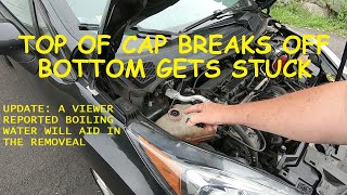 How to get your Radiator Cap Unstuck when the Cover Breaks Off