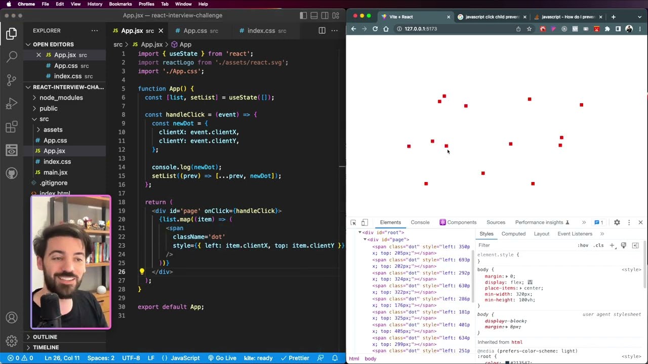RESOLVENDO DESAFIO de entrevista REACT.JS #1 - Você consegue?